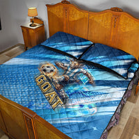 Argentina Football GOAT 10 Pride Quilt Bed Set Power of the King - 4 Star Champions Mascot