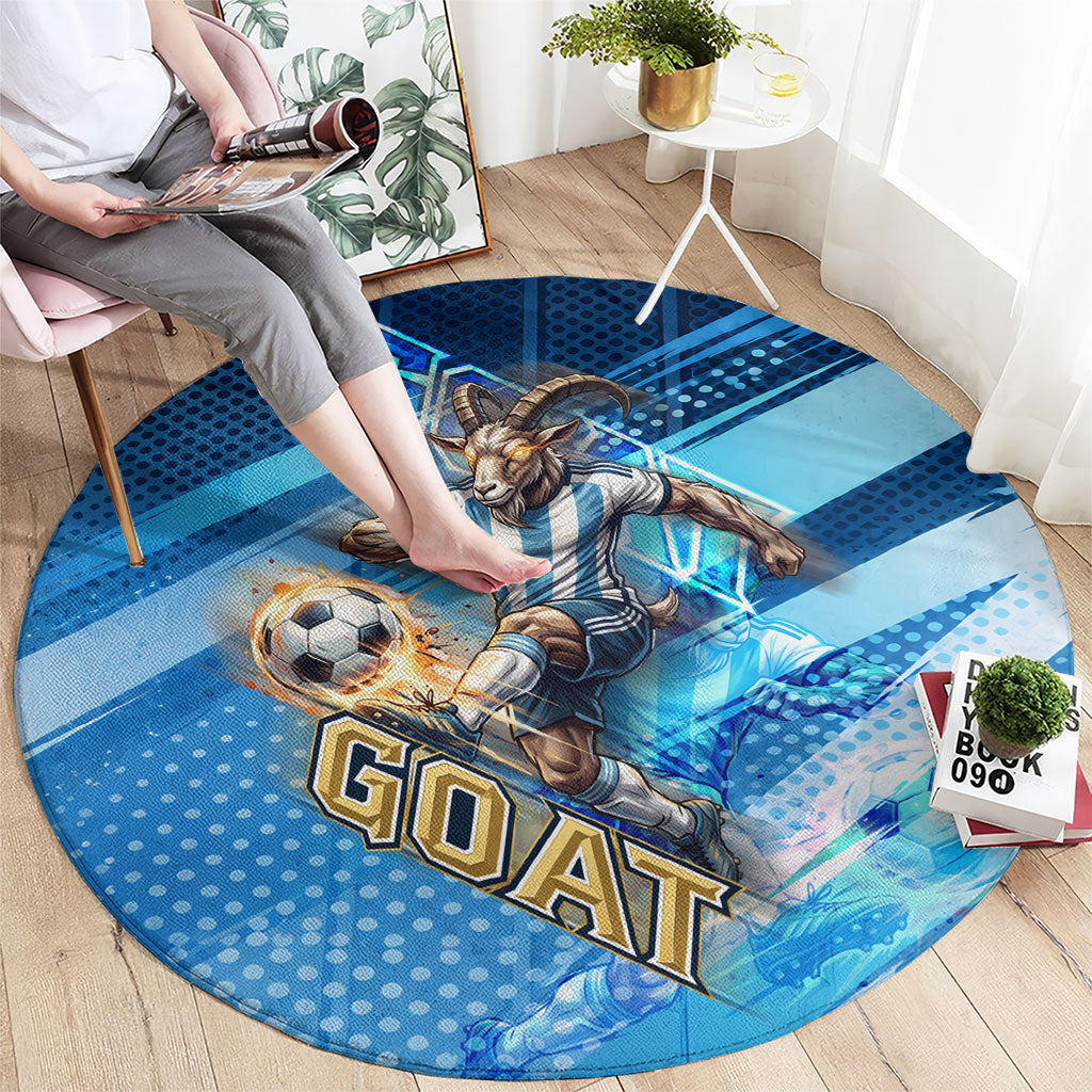 Argentina Football GOAT 10 Pride Round Carpet Power of the King - 4 Star Champions Mascot
