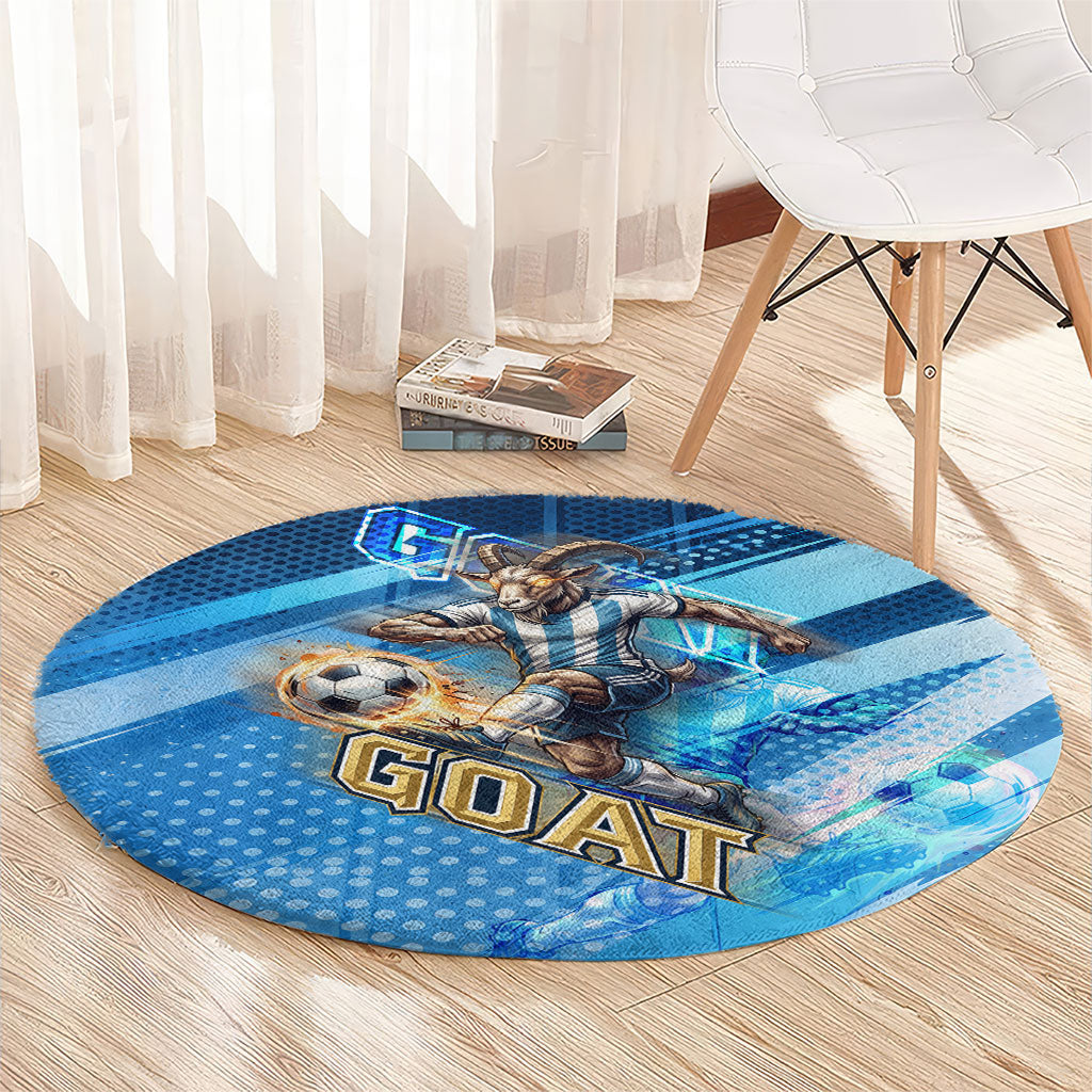 Argentina Football GOAT 10 Pride Round Carpet Power of the King - 4 Star Champions Mascot
