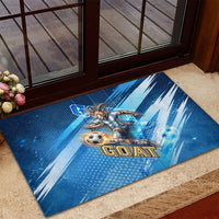 Argentina Football GOAT 10 Pride Rubber Doormat Power of the King - 4 Star Champions Mascot