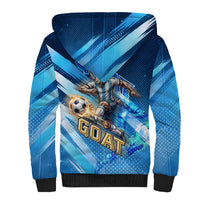 Argentina Football GOAT 10 Pride Sherpa Hoodie Power of the King - 4 Star Champions Mascot