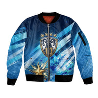 Argentina Football GOAT 10 Pride Sleeve Zip Bomber Jacket Power of the King - 4 Star Champions Mascot