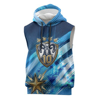 Argentina Football GOAT 10 Pride Sleeveless Hoodie Power of the King - 4 Star Champions Mascot