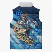 Argentina Football GOAT 10 Pride Sleeveless Puffer Jacket Power of the King - 4 Star Champions Mascot