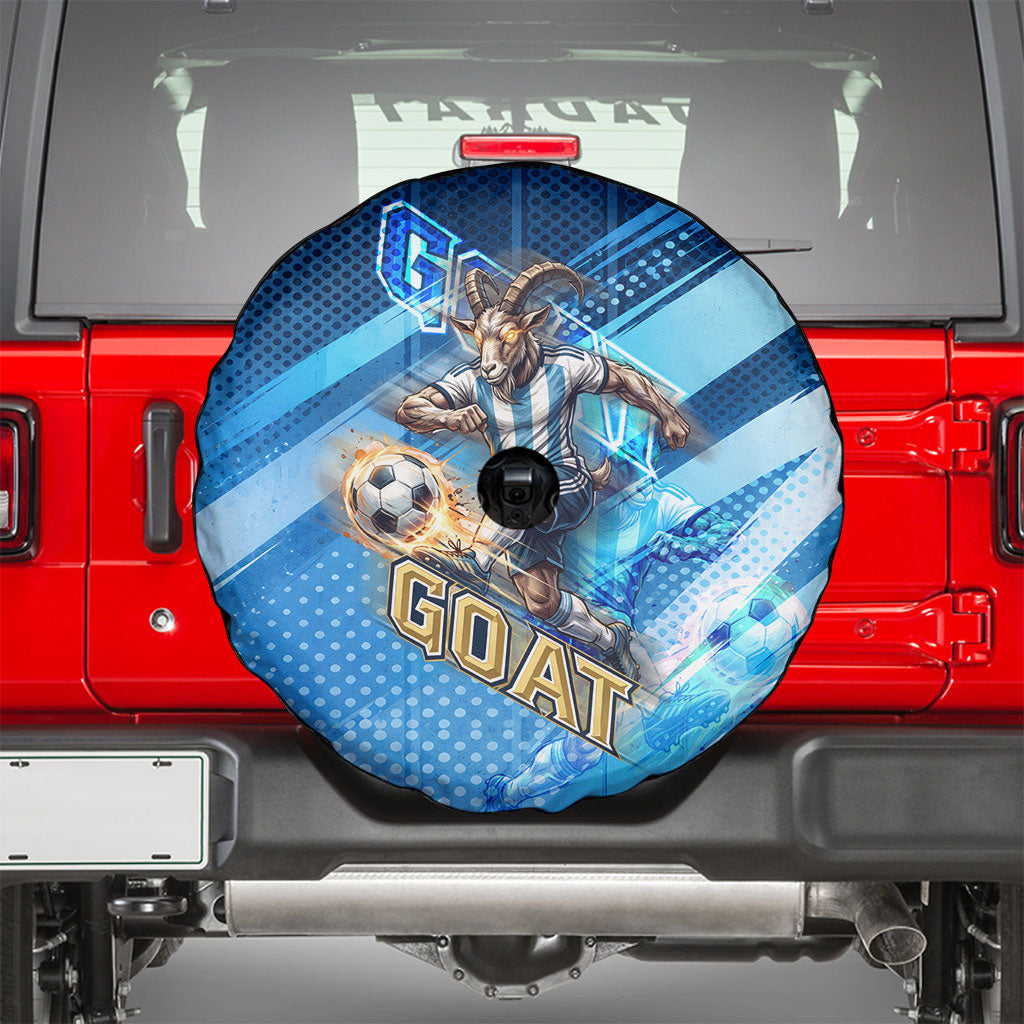 Argentina Football GOAT 10 Pride Spare Tire Cover Power of the King - 4 Star Champions Mascot