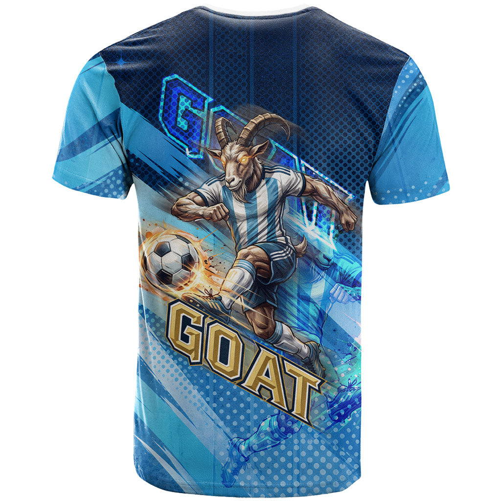 Argentina Football GOAT 10 Pride T Shirt Power of the King - 4 Star Champions Mascot
