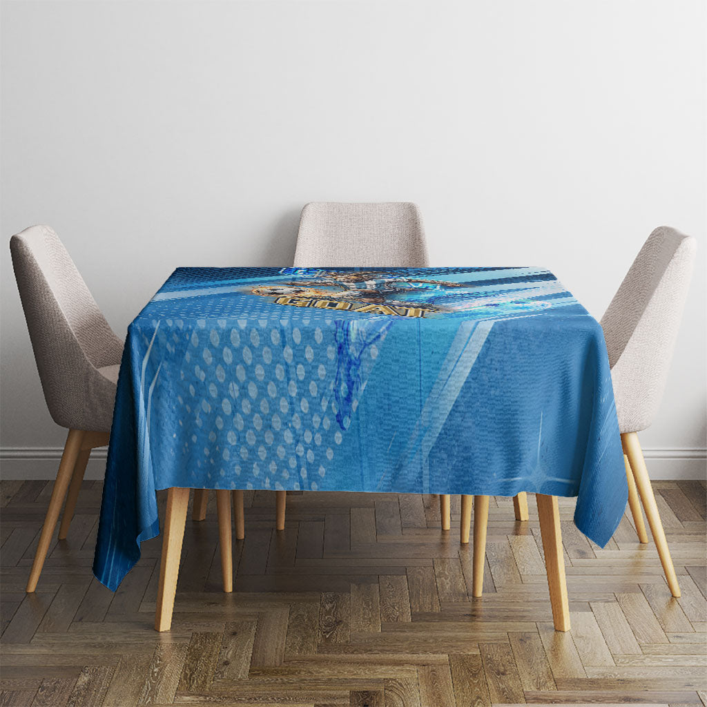 Argentina Football GOAT 10 Pride Tablecloth Power of the King - 4 Star Champions Mascot