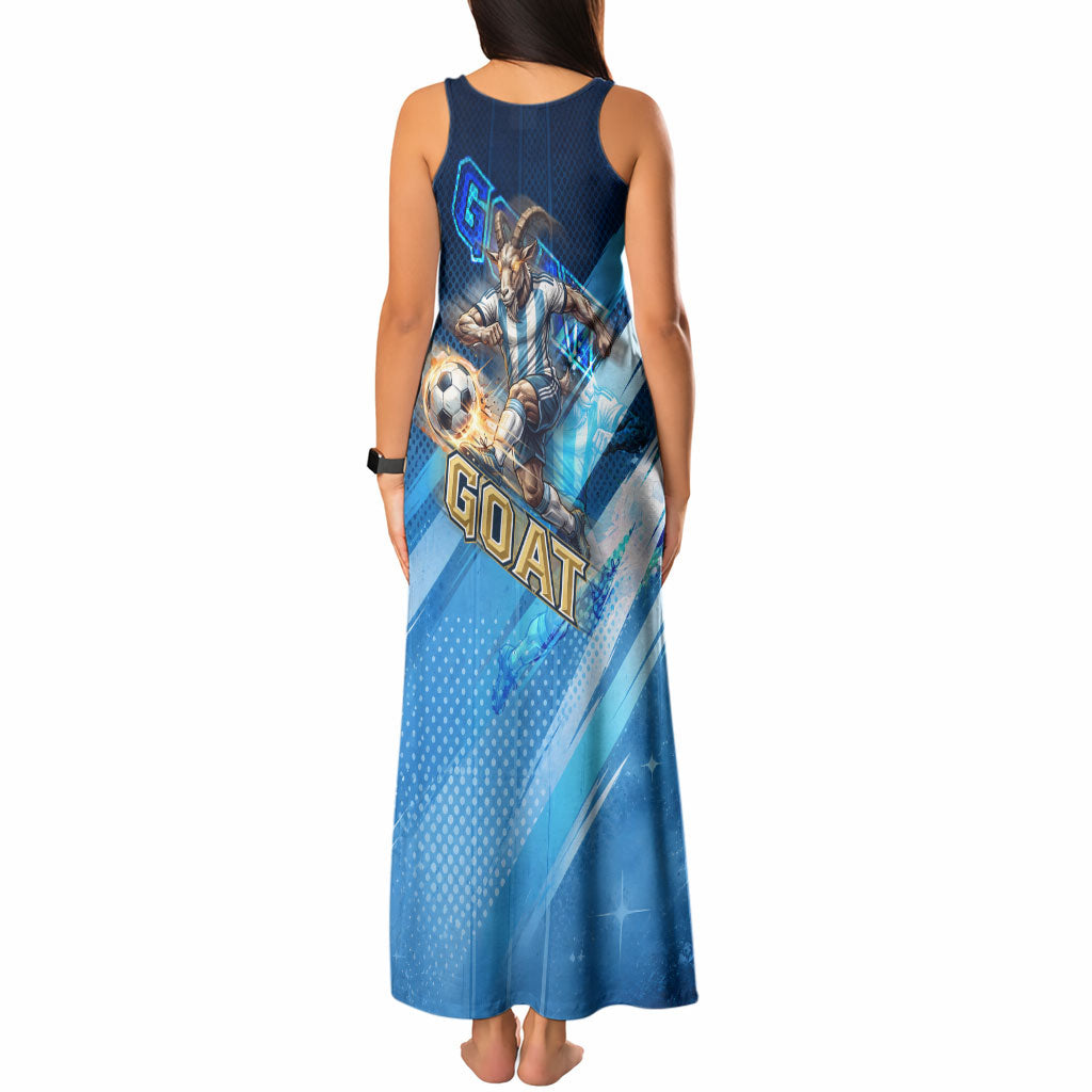 Argentina Football GOAT 10 Pride Tank Maxi Dress Power of the King - 4 Star Champions Mascot