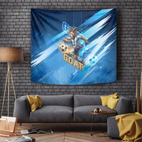 Argentina Football GOAT 10 Pride Tapestry Power of the King - 4 Star Champions Mascot