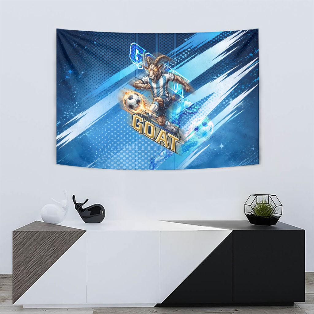 Argentina Football GOAT 10 Pride Tapestry Power of the King - 4 Star Champions Mascot
