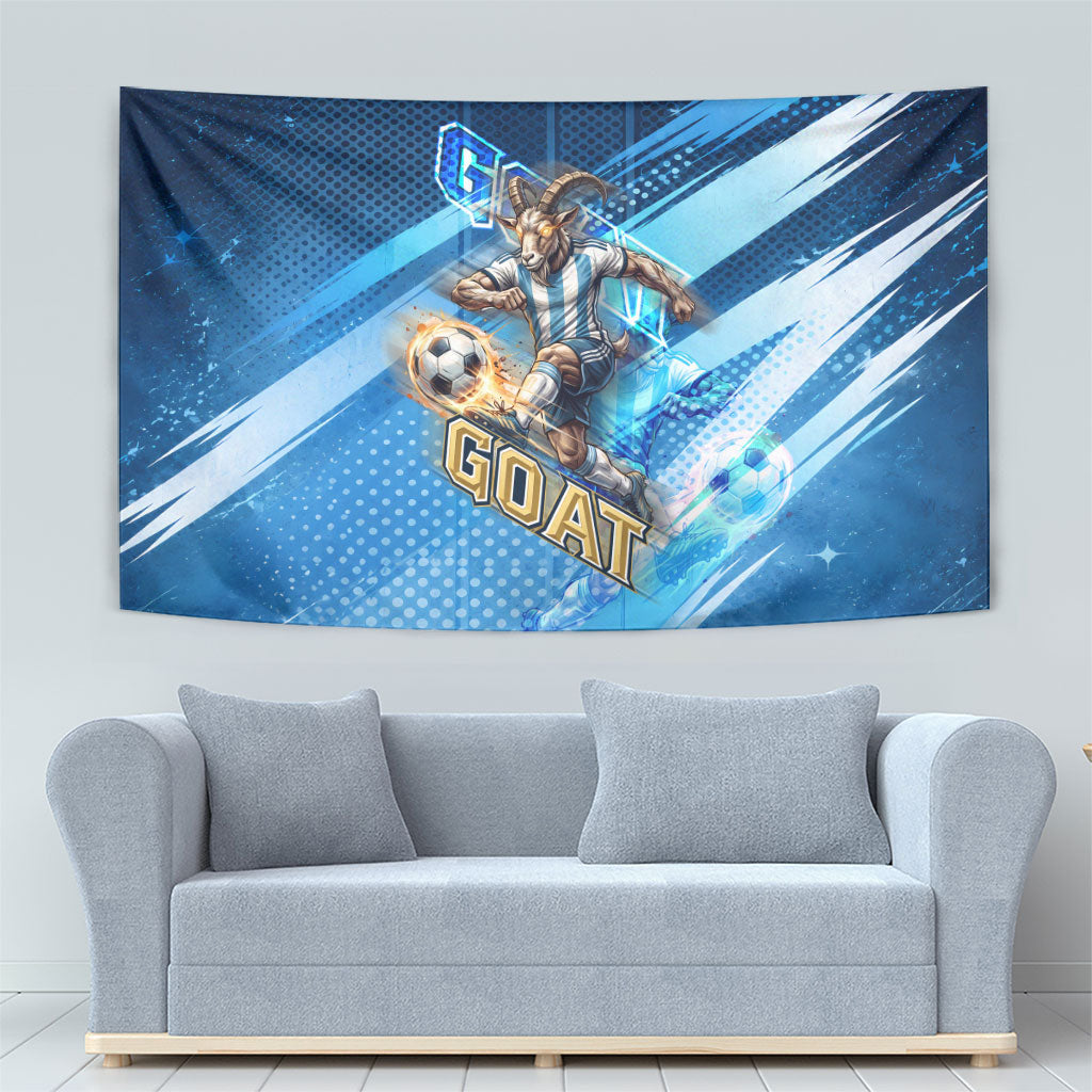 Argentina Football GOAT 10 Pride Tapestry Power of the King - 4 Star Champions Mascot