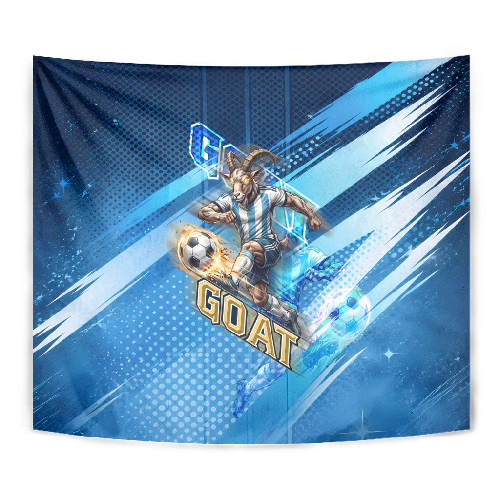 Argentina Football GOAT 10 Pride Tapestry Power of the King - 4 Star Champions Mascot