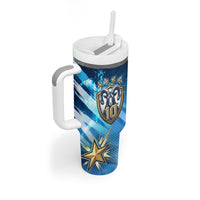 Argentina Football GOAT 10 Pride Tumbler With Handle Power of the King - 4 Star Champions Mascot