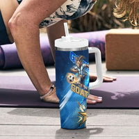 Argentina Football GOAT 10 Pride Tumbler With Handle Power of the King - 4 Star Champions Mascot