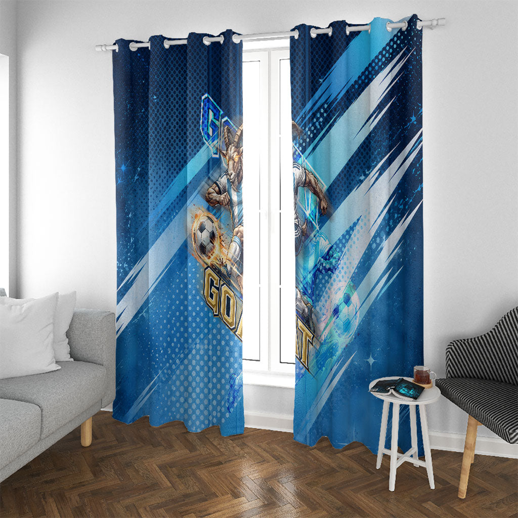 Argentina Football GOAT 10 Pride Window Curtain Power of the King - 4 Star Champions Mascot