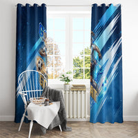 Argentina Football GOAT 10 Pride Window Curtain Power of the King - 4 Star Champions Mascot