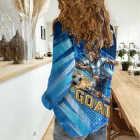 Argentina Football GOAT 10 Pride Women Casual Shirt Power of the King - 4 Star Champions Mascot