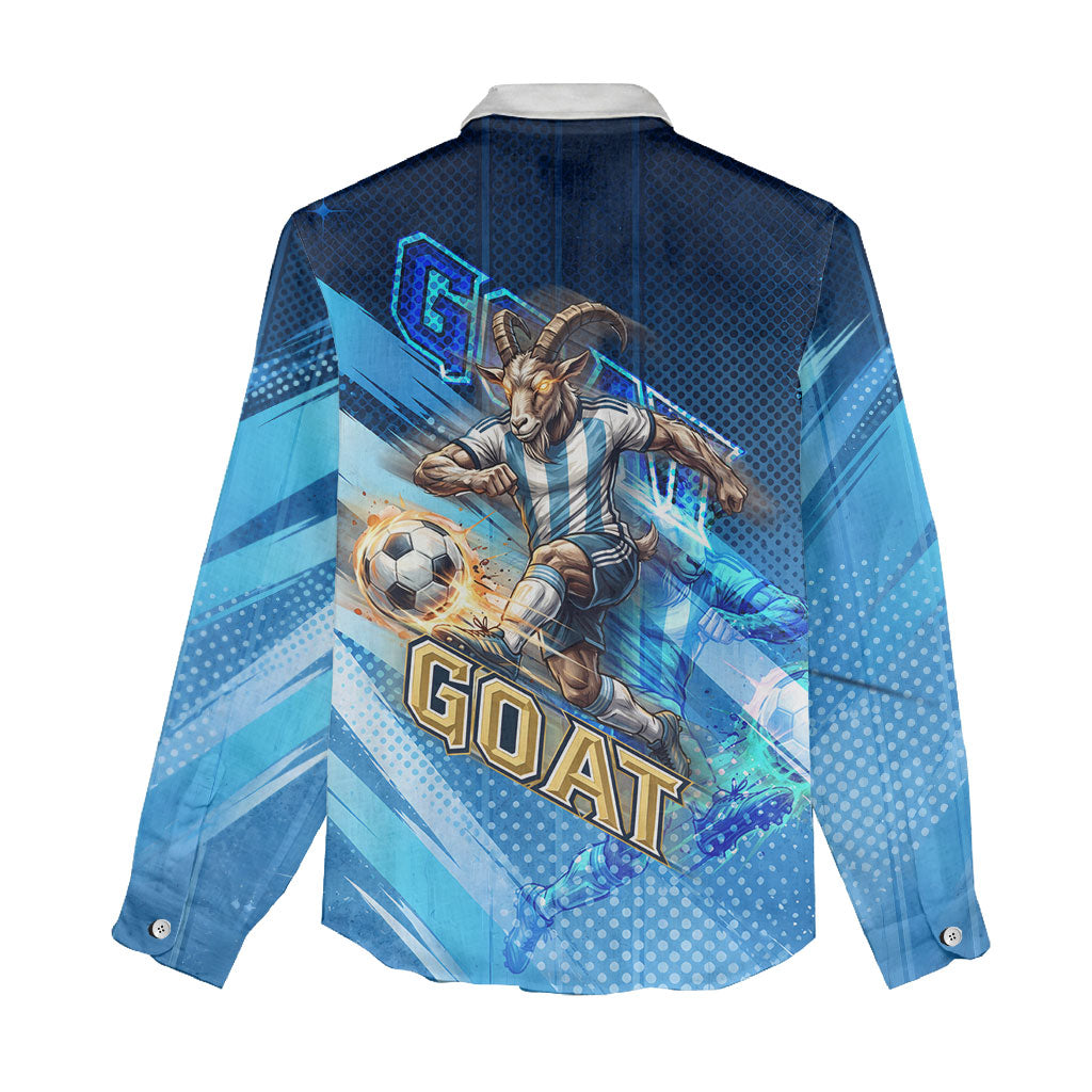 Argentina Football GOAT 10 Pride Women Casual Shirt Power of the King - 4 Star Champions Mascot
