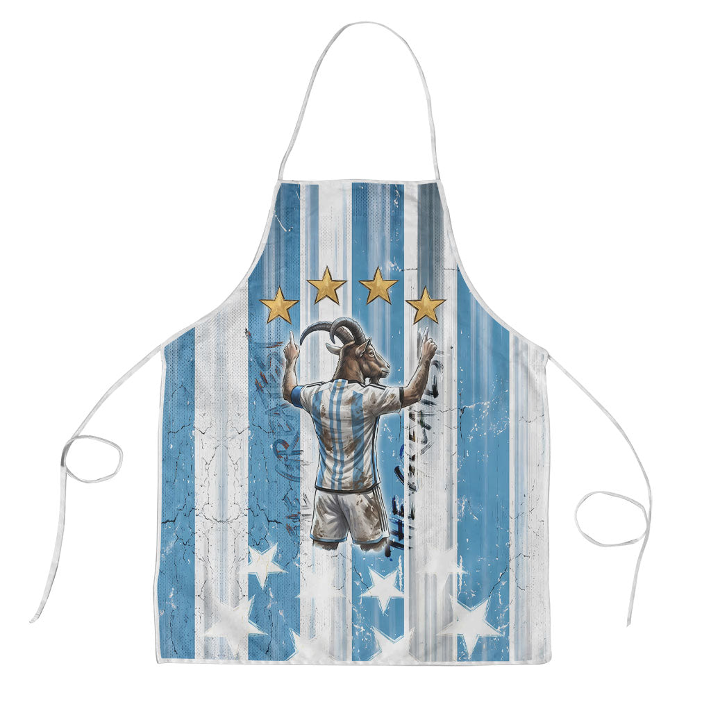 Argentina Football GOAT Apron Four Times World Champions