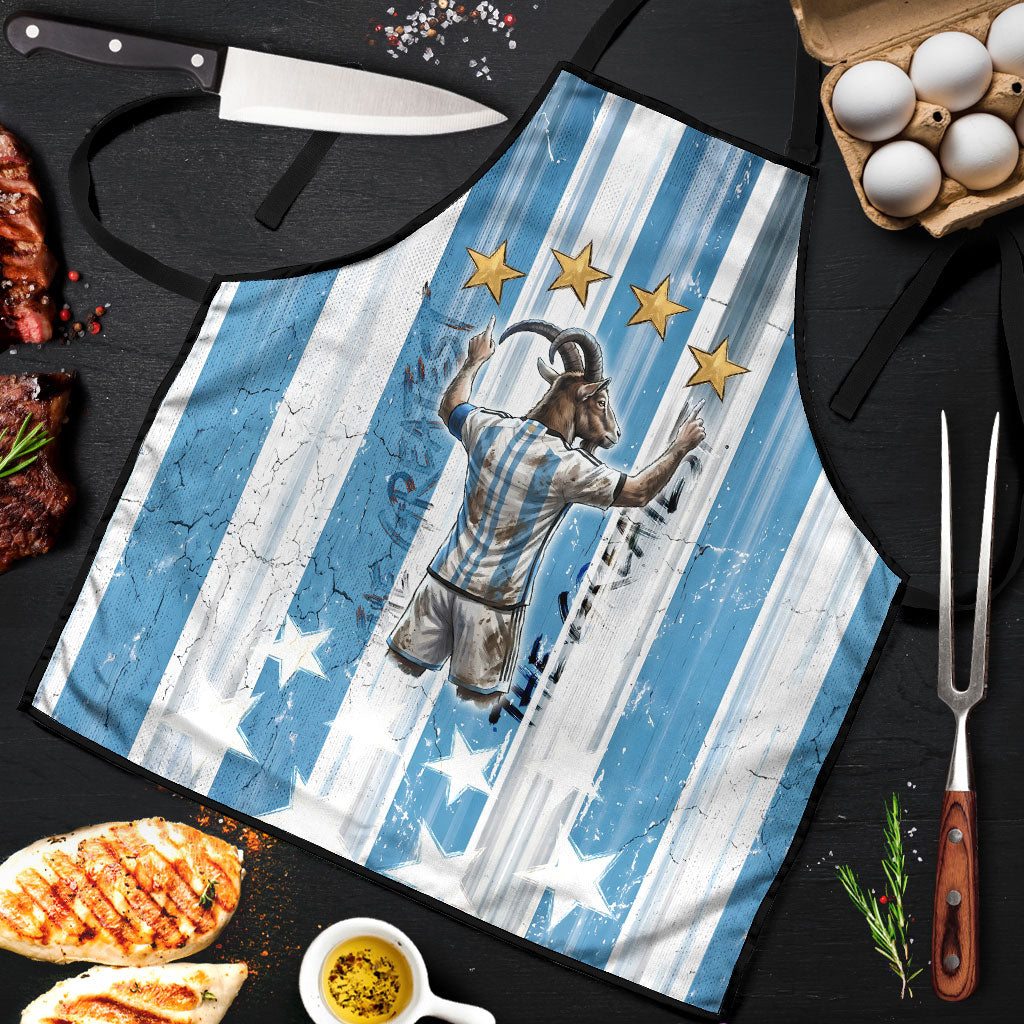 Argentina Football GOAT Apron Four Times World Champions