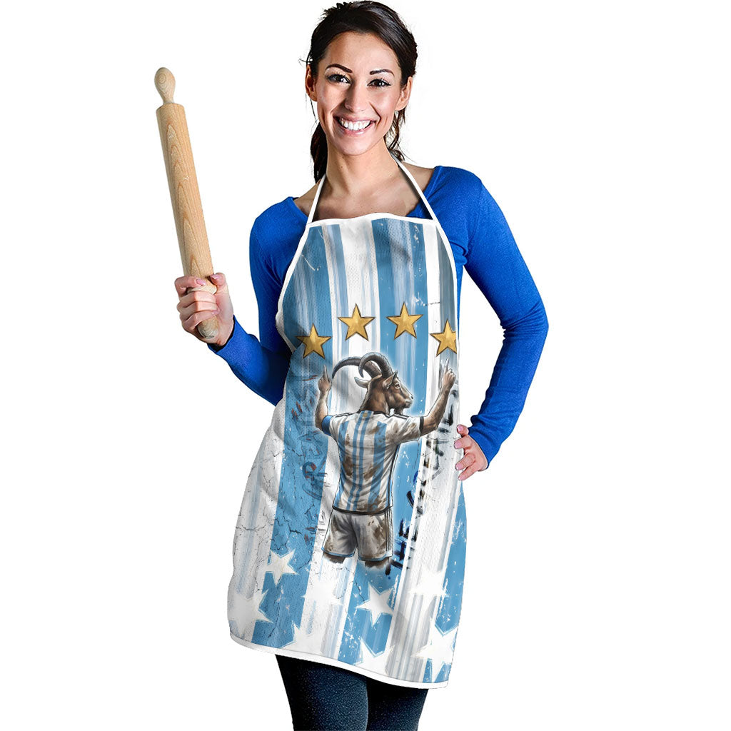 Argentina Football GOAT Apron Four Times World Champions