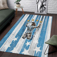 Argentina Football GOAT Area Rug Four Times World Champions