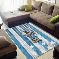 Argentina Football GOAT Area Rug Four Times World Champions