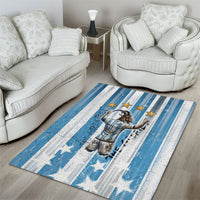 Argentina Football GOAT Area Rug Four Times World Champions