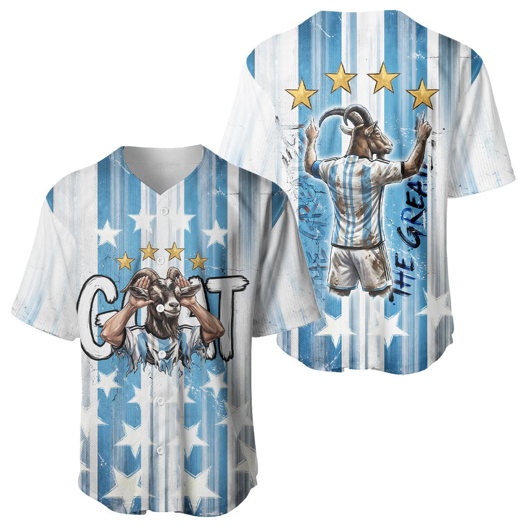 Argentina Football GOAT Baseball Jersey Four Times World Champions