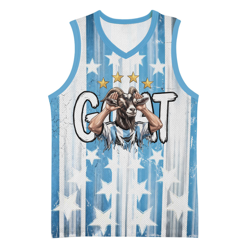 Argentina Football GOAT Basketball Jersey Four Times World Champions