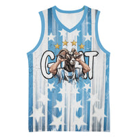 Argentina Football GOAT Basketball Jersey Four Times World Champions