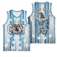 Argentina Football GOAT Basketball Jersey Four Times World Champions