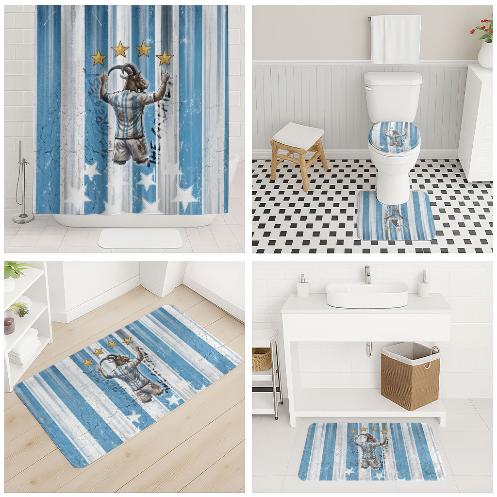 Argentina Football GOAT Bathroom Set Four Times World Champions