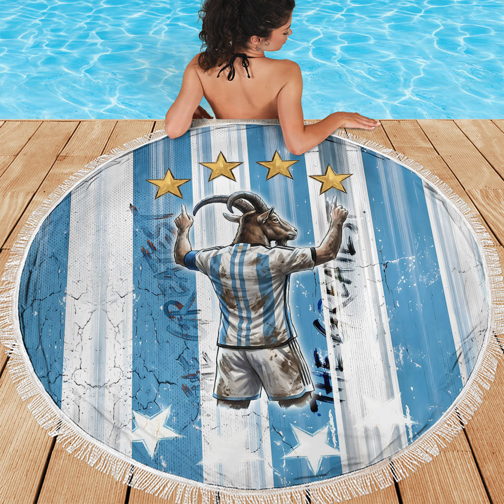 Argentina Football GOAT Beach Blanket Four Times World Champions