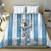 Argentina Football GOAT Bedding Set Four Times World Champions
