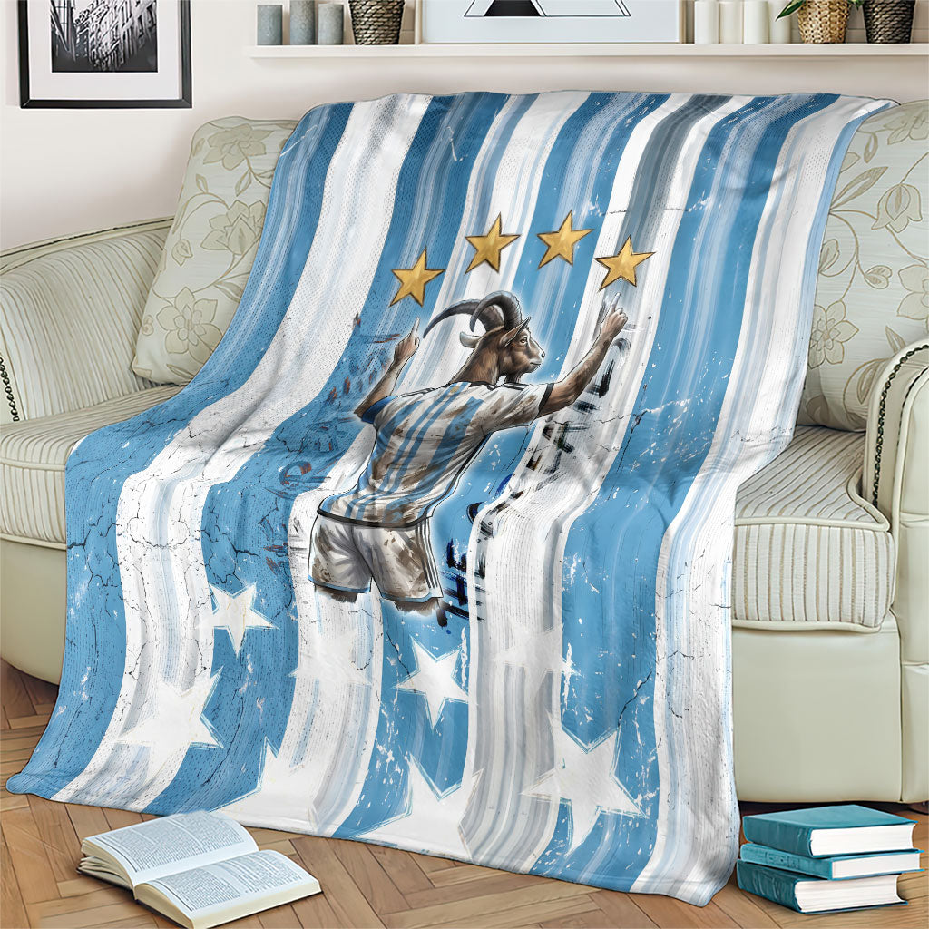 Argentina Football GOAT Blanket Four Times World Champions