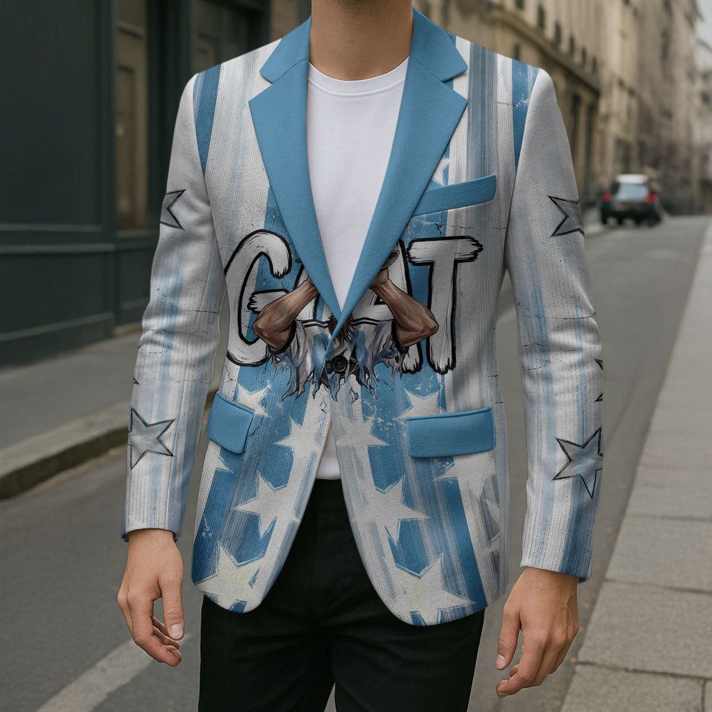 Argentina Football GOAT Blazer Four Times World Champions