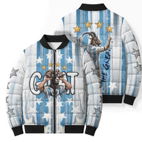 Argentina Football GOAT Bomber Puffer Jacket Four Times World Champions