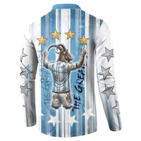 Argentina Football GOAT Button Sweatshirt Four Times World Champions
