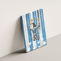 Argentina Football GOAT Canvas Wall Art Four Times World Champions