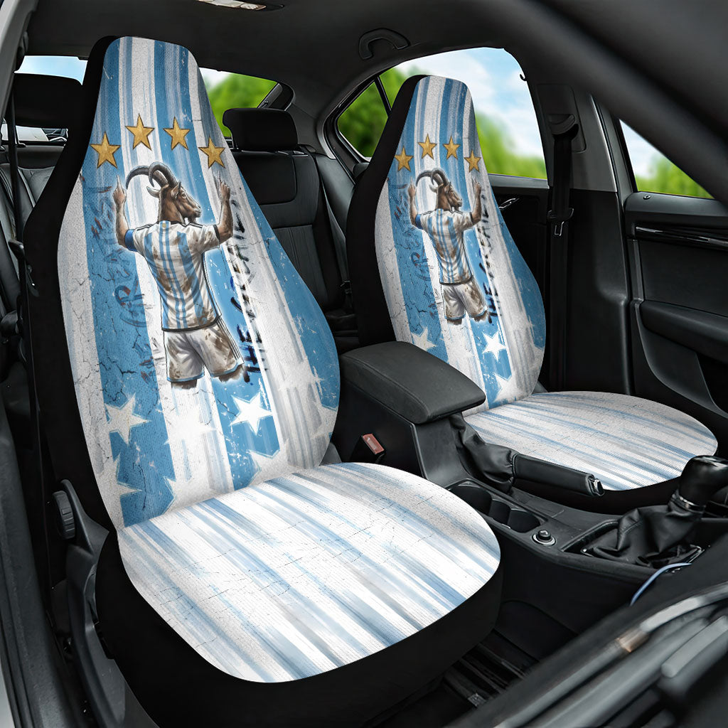 Argentina Football GOAT Car Seat Cover Four Times World Champions