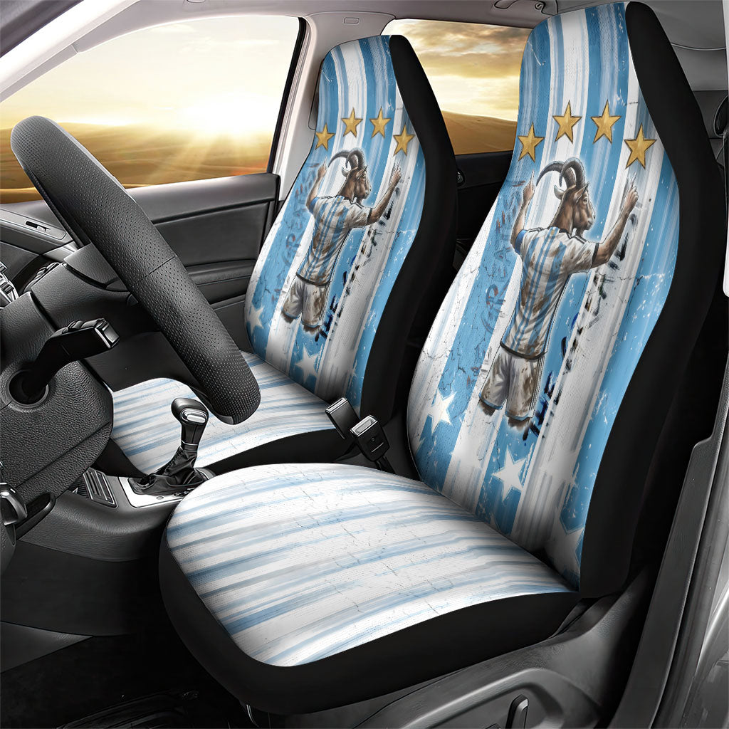 Argentina Football GOAT Car Seat Cover Four Times World Champions