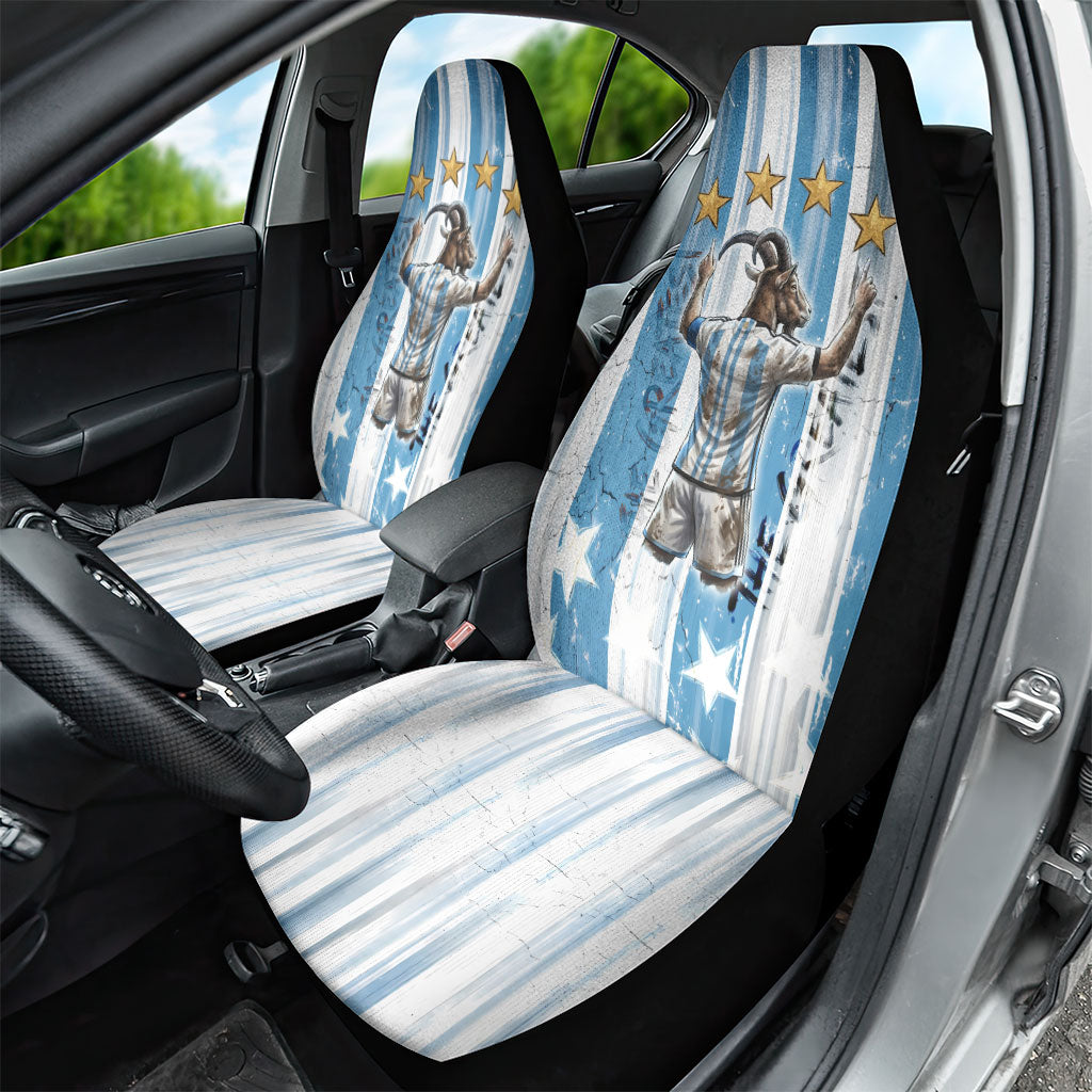 Argentina Football GOAT Car Seat Cover Four Times World Champions