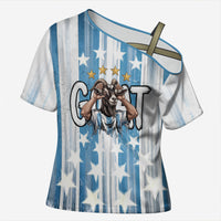 Argentina Football GOAT Cross Shoulder Shirt Four Times World Champions