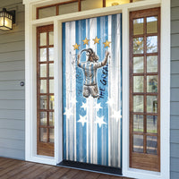 Argentina Football GOAT Door Cover Four Times World Champions