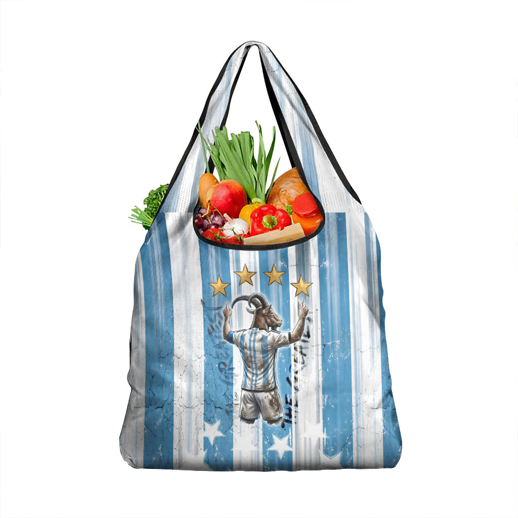 Argentina Football GOAT Grocery Bag Four Times World Champions