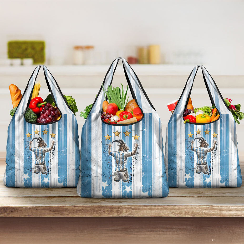 Argentina Football GOAT Grocery Bag Four Times World Champions