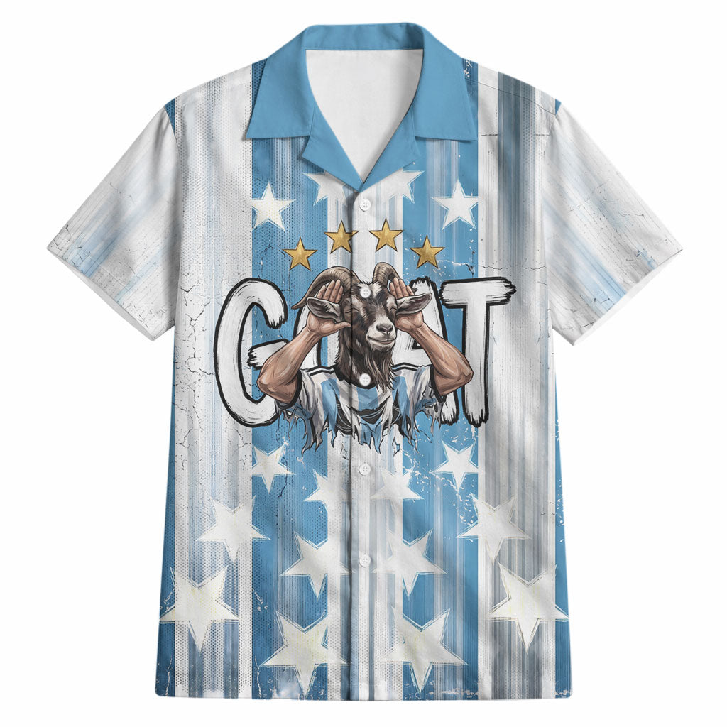 Argentina Football GOAT Hawaiian Shirt Four Times World Champions