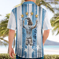 Argentina Football GOAT Hawaiian Shirt Four Times World Champions