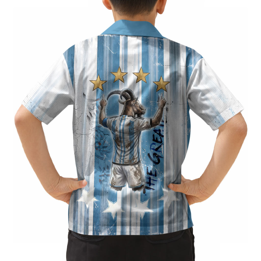 Argentina Football GOAT Hawaiian Shirt Four Times World Champions